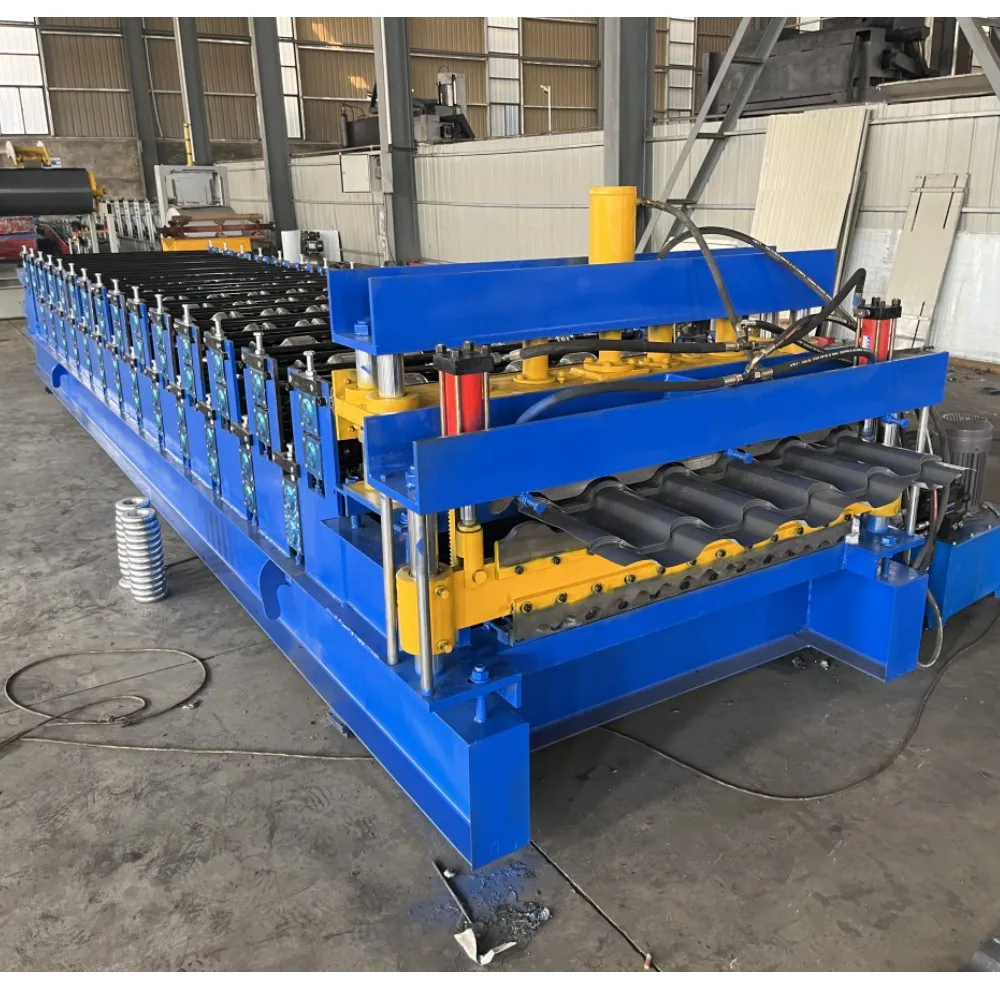 High Quality Glazed Tile Ibr Sheet Double Layer Trapezoidal Roof Press Making Machine Roll Forming Machinery sheet metal rolling machine