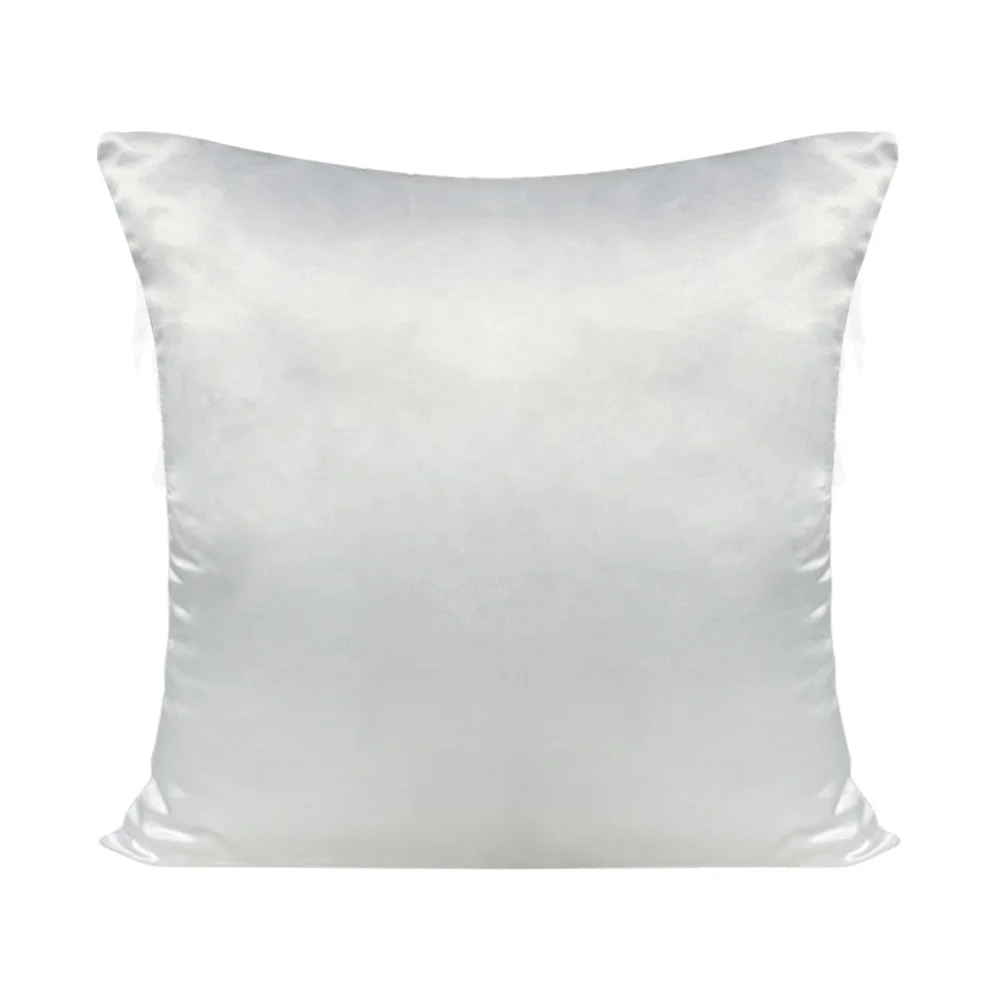 Prosub Wholesale 16In Sublimation Blanks Pillow Case Custom Print Logo 40x40CM White Cushion Cover Sublimation Satin Pillowcase