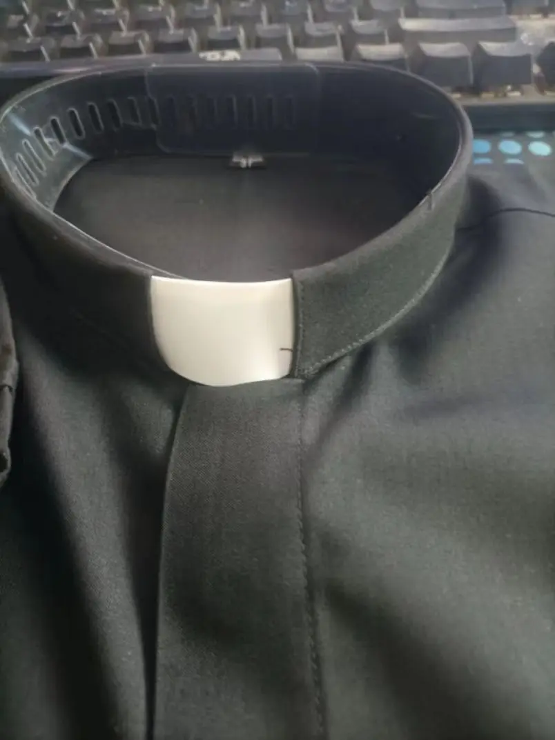collar band Curved pastor shirt collar patch collar support for the clergy