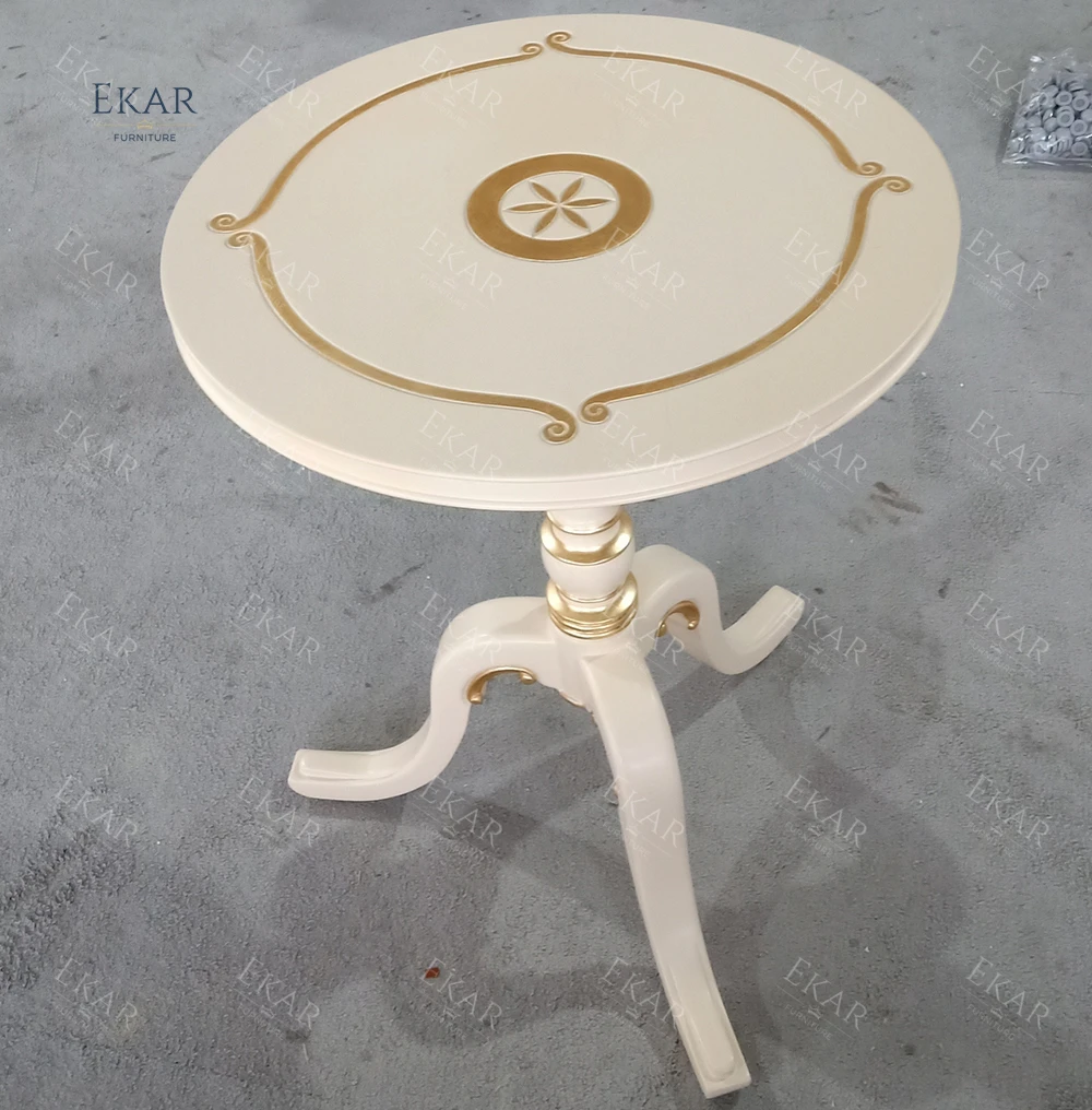 French style living room custom furniture wooden side table-coffee table-sofa set furniture living room