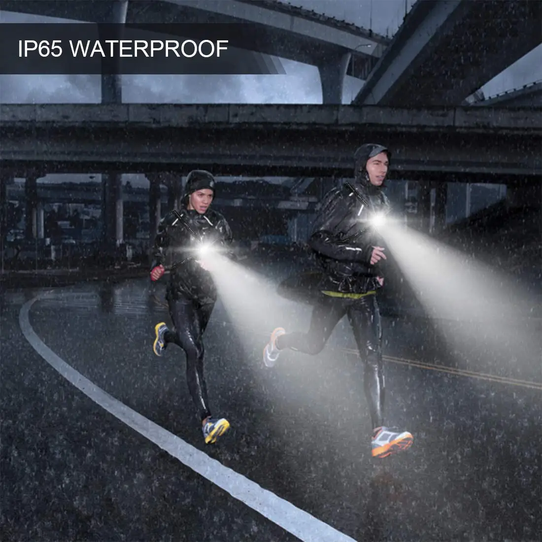 USB Rechargeable Outdoor Night Running Lights LED Chest Light with Safety Warning Lamp