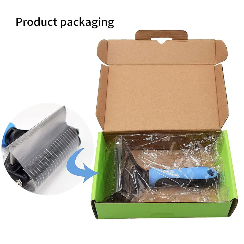 Garfield stainless steel pet hair 2 in 1 cat dog rake deshedding dematting brush comb grooming tools