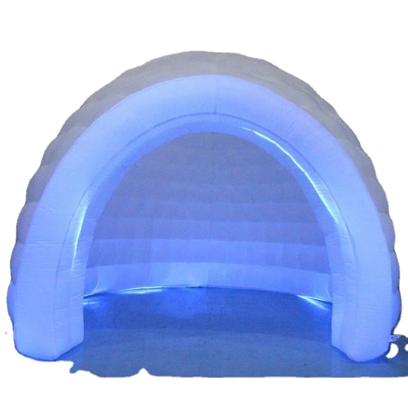 Custom Size Giant Inflatable Tent White LED Lighting Inflatable Igloo Dome Tent for Sale