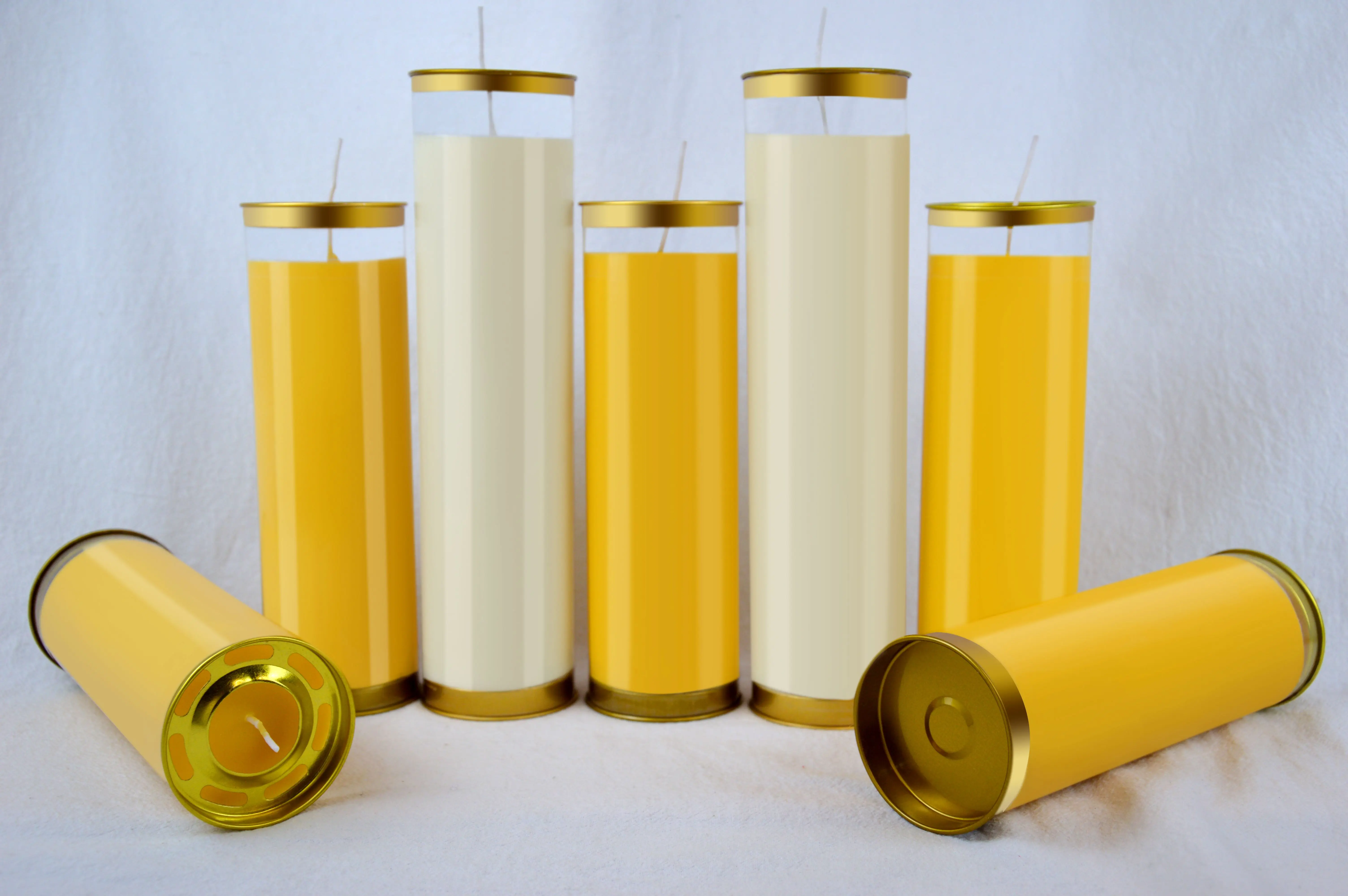 Custom Colored 7 days Spiritual Prayer Candle Christian Sublimation Prayer-candles Religious Butter Candles For Buddhist Prayers