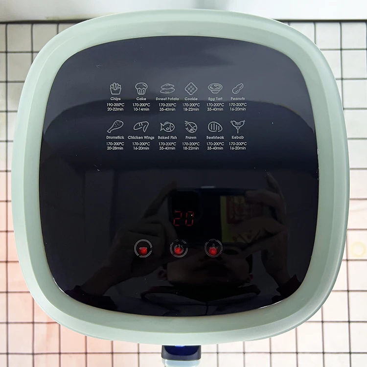 wholesale deep 5L visible visual glass bowl basket multifuncional electric smart digital air fryer