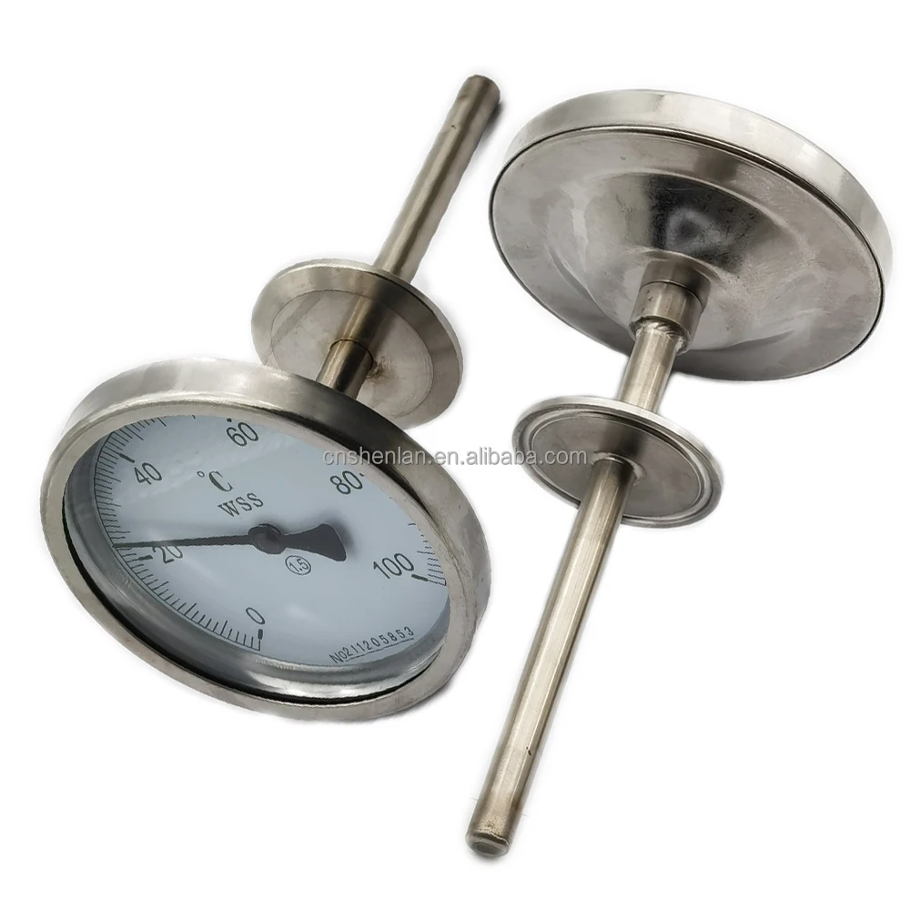 Industrial Temperature Gauge 100mm dial WSS Radial Bimetal Thermometer