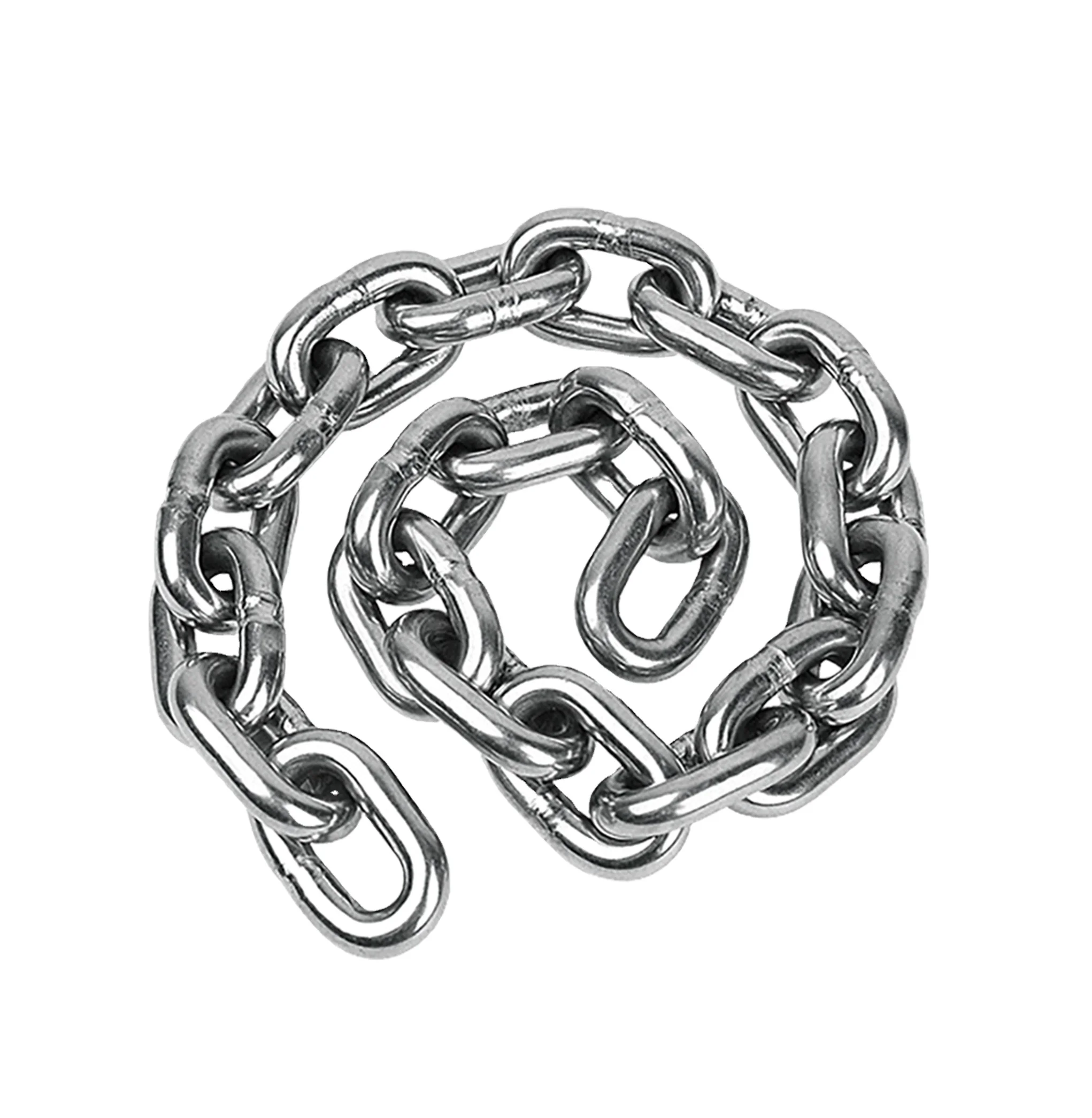 DIN5685A Short Round Link Chain Grade G30 Burring Welded Galvanized Chain with High Quality