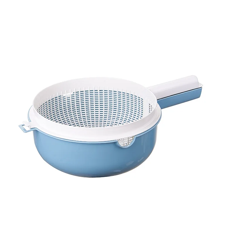 Drain Plastic Colander Bowl Set Basket Food Fruit Vegetable Kitchen Washing Strainer