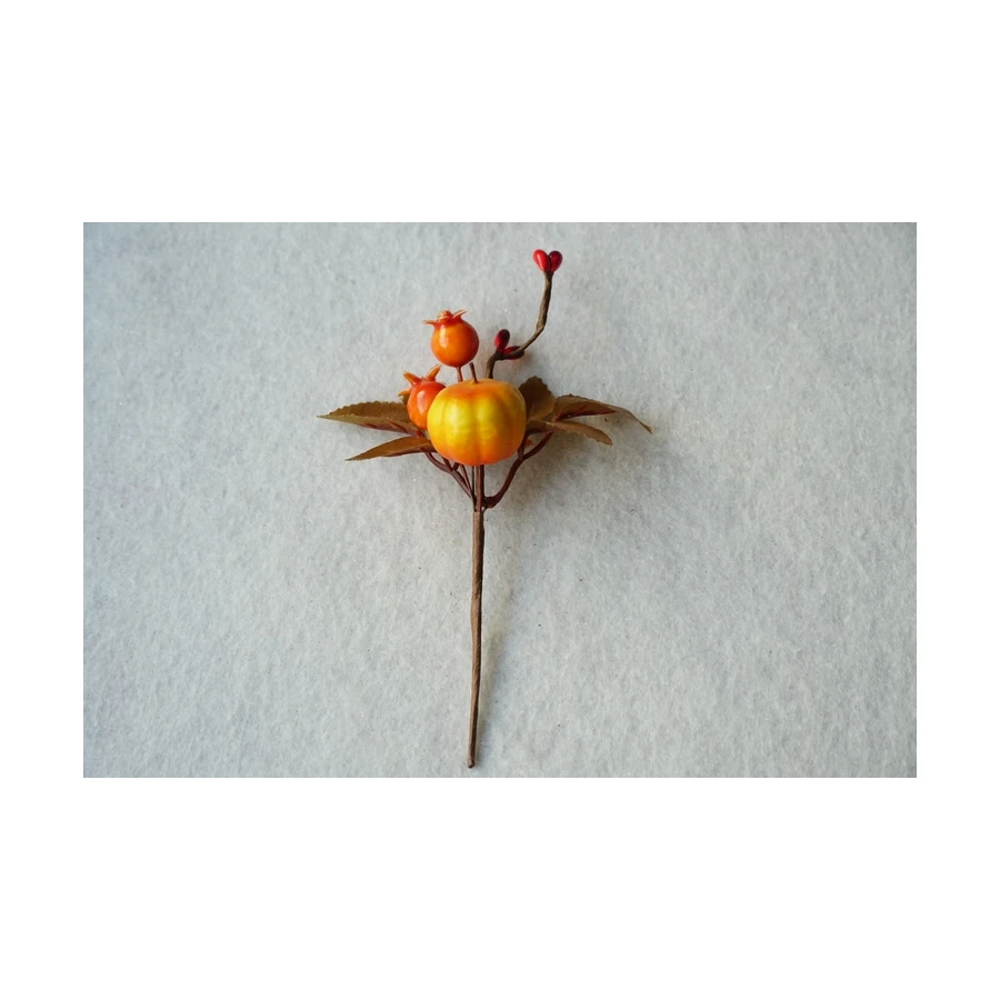 Hand made Artificial  Pomegranate And  Pumpkin branch for Autumn  Fall  decoration