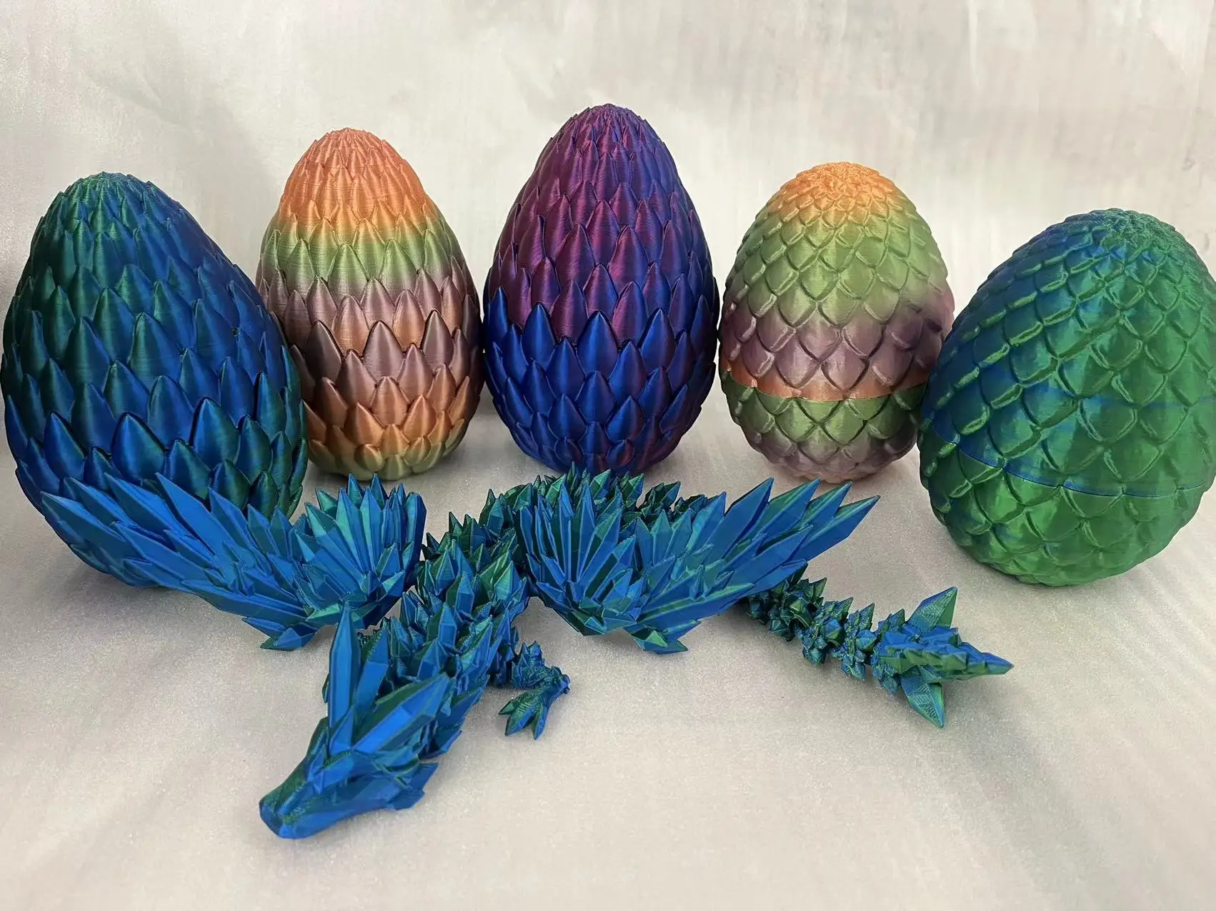 3D printing service FDM process PLA hinge dragon activity toy Dragon eggs