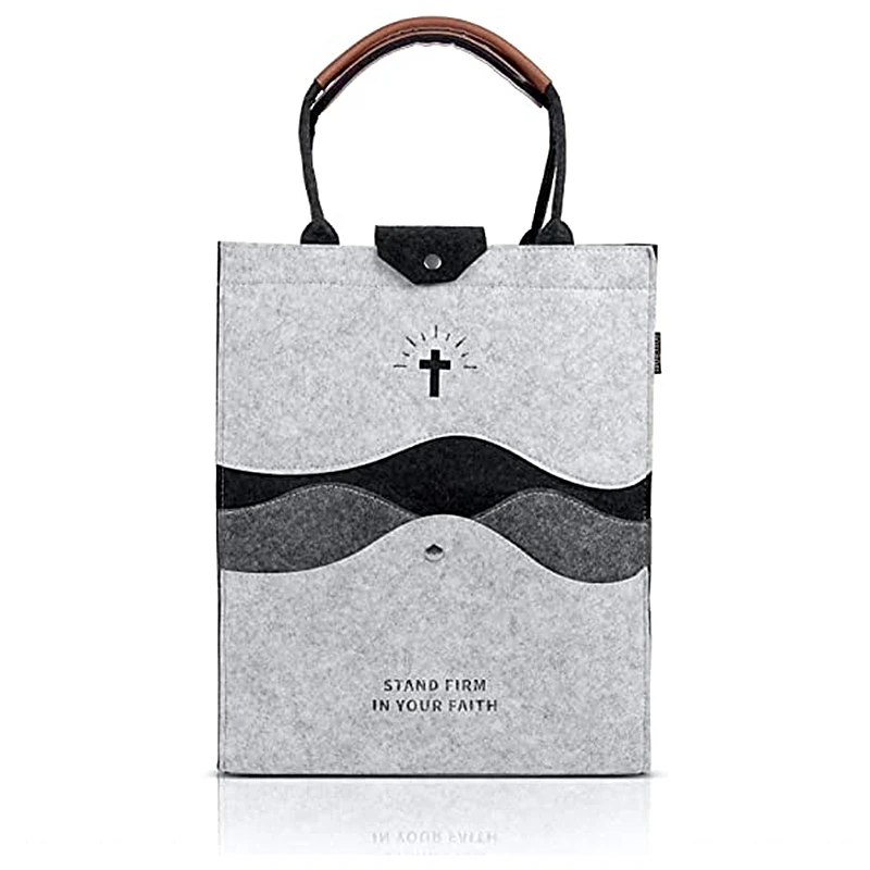 Customizable Felt Christian tote bags Bible Shoulder Creative handbags For Women Work School Travel Business Shopping Casual