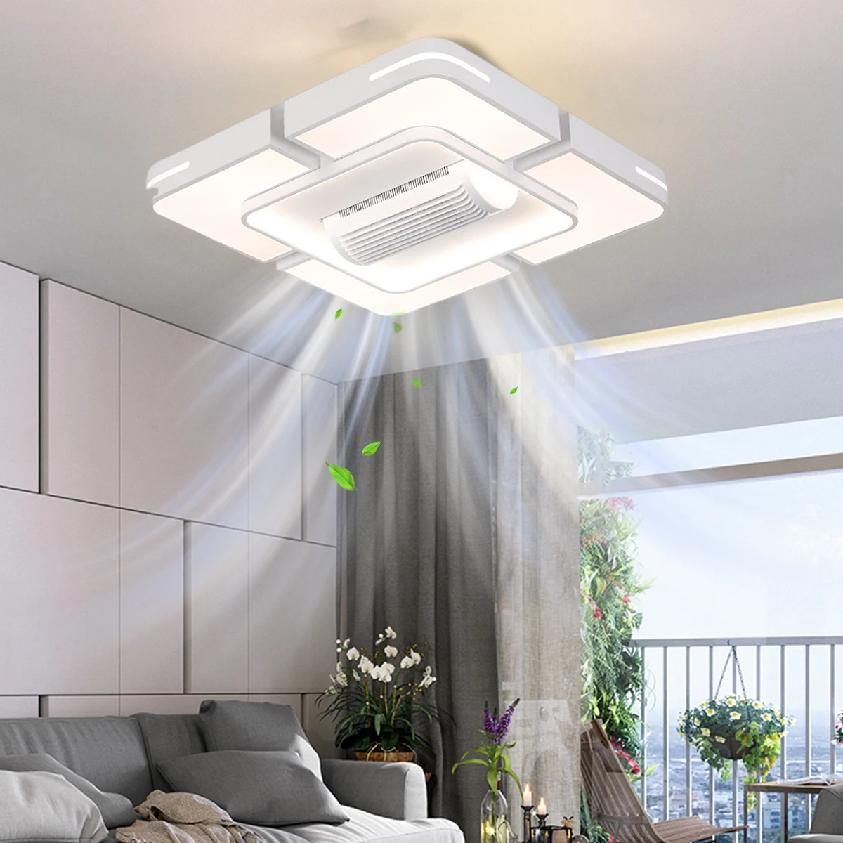 New Design Bedroom Electric Decorative Fandelier Remote Control Smart  Bldc Modern Led Ceiling Fan With Light