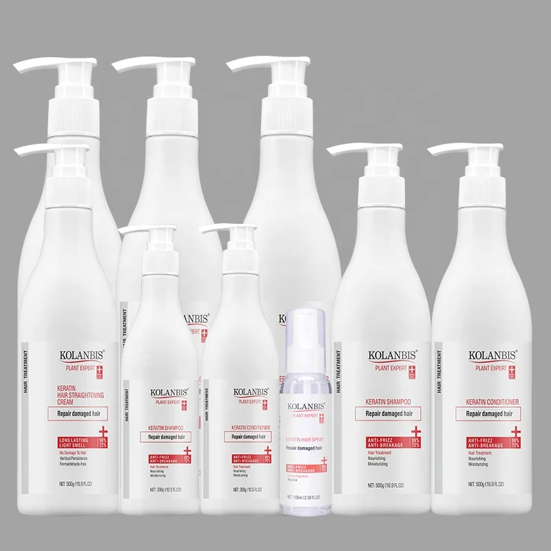 KOLANBIS New Arrival Natural Keratin Omega Three Fatty Acids Building Shampoo Custom White Bottle