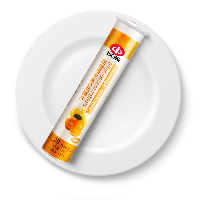 Yiling Vitamin C Effervescent Tablets Whitening Orange Juice Improve Immunity Redoxon