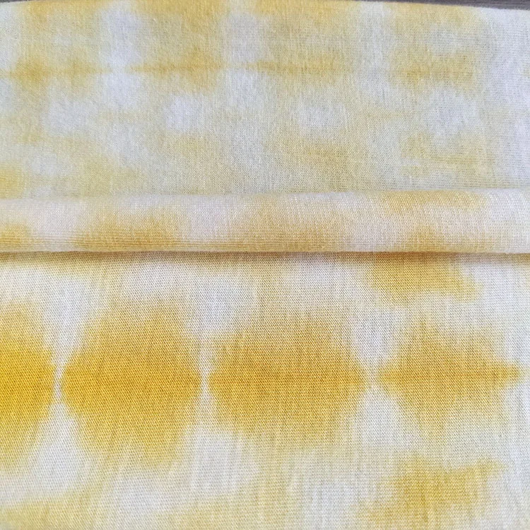 
Fashion patterns tie dyed jersey modal cotton fabric 60% cotton 40% modal knitted fabric for casual dress and underwear 