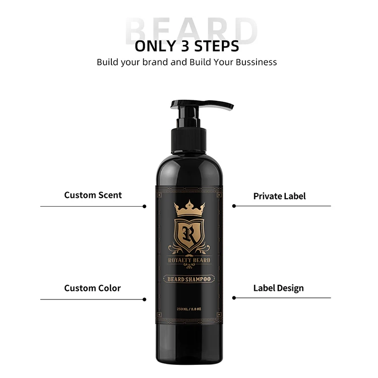 high quality beard wash beard growth shampoo promote healthy relieves itch and flakes beard shampoo no label
