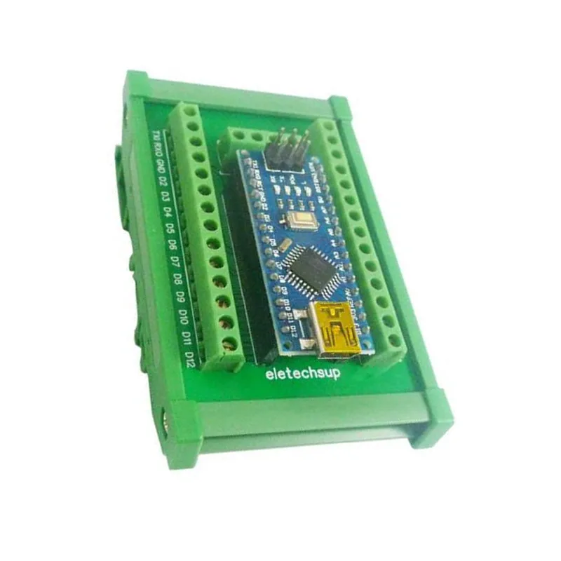 DN31C01 DIN Rail Mount Screw Terminal Block Adapter Module For Arduino NANO Board