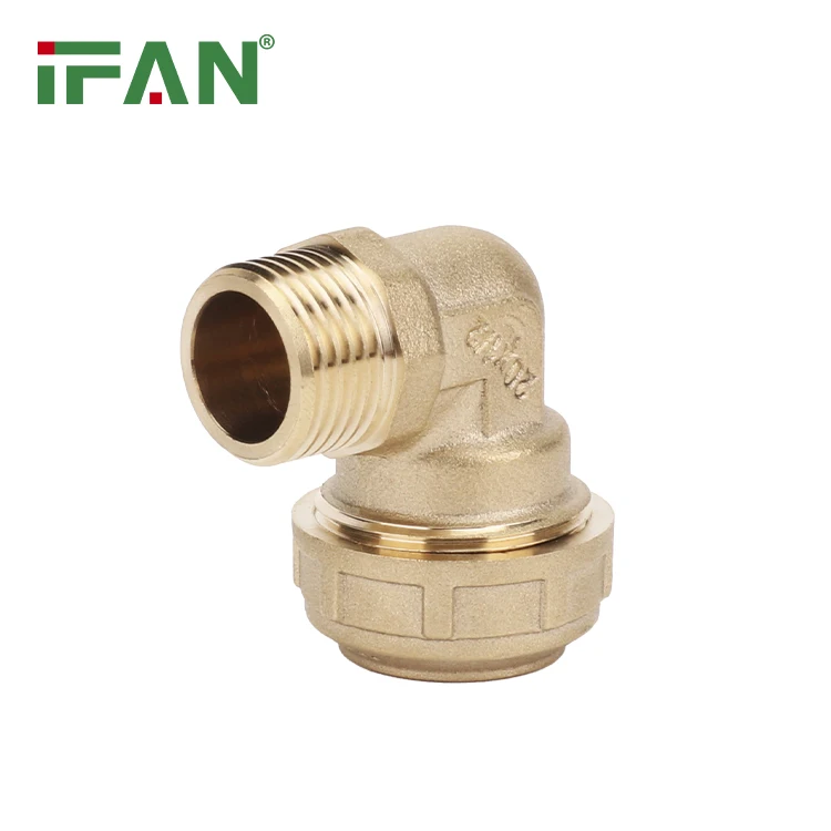IFAN Custom Logo Sample Free 20-32mm Hdpe Pp Brass Compression Fitting Pe Brass Fitting For Pe Pipe
