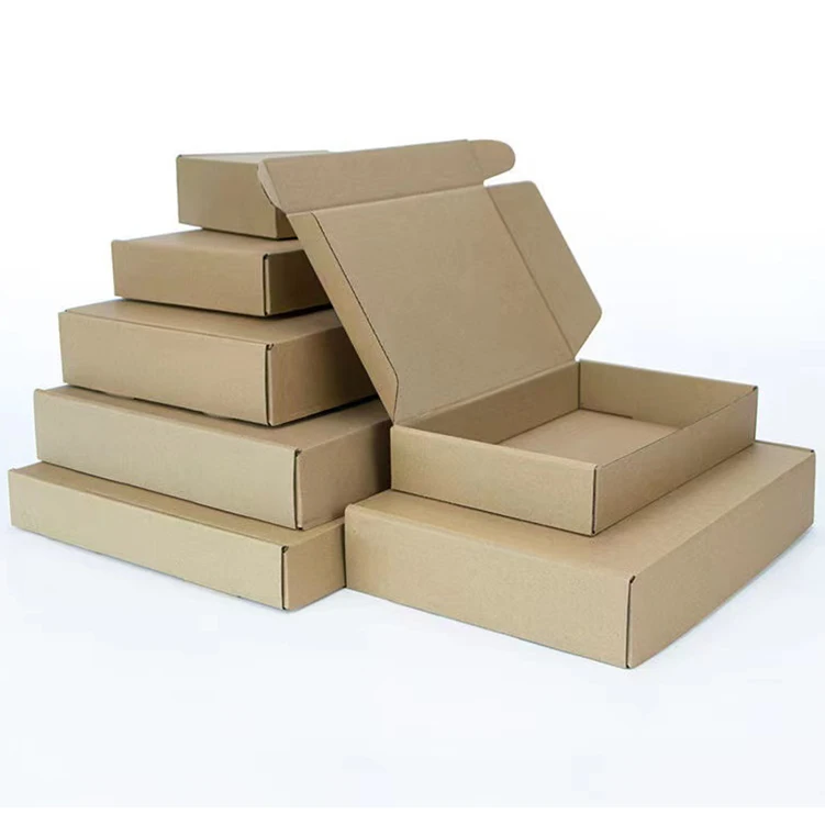 Wholesale Spot three-layer kraft special cardboard packing box e commerce clothing cosmetics airplane box for Amazon