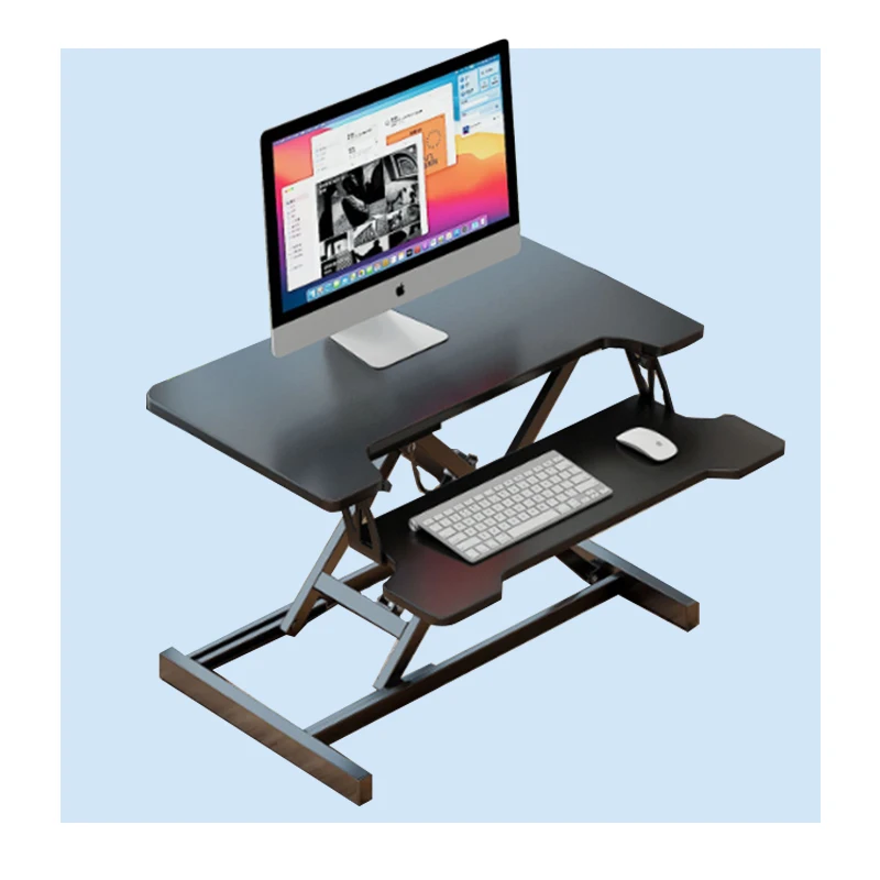 Cheap Folding Modern Office Dual Monitor Tabletop Riser Height Adjustable Sit Stand Up Desk Standing Desk Converter