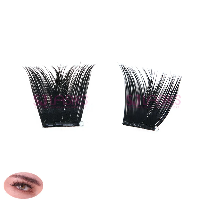 CustomEYE Wholesale Personalized Diy Cluster Lashes Branded C D Curl Segment Pre-Cut Extension Kit Do-It-Yourself Lash Clusters