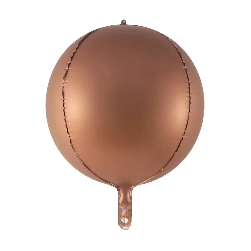 Hot sale  22 inch 4D round Ball Chocolate caramel cream white  4D globos foil helium balloon for wedding /party decoration