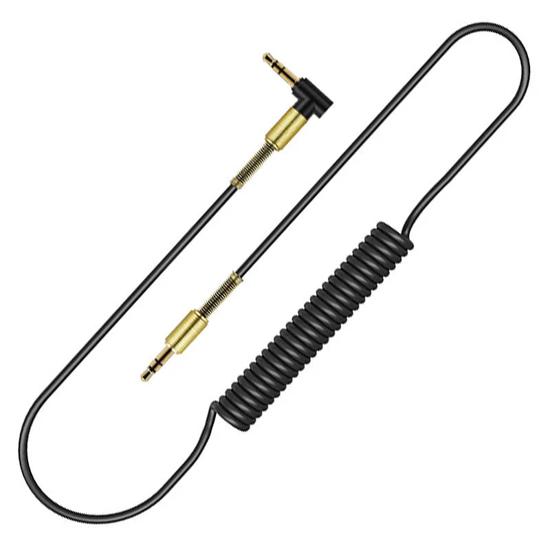 
Spring Earphone Code 3.5mm Jack Male to Male Audio Cable Aux Cable for Car LG Samsung Galaxy 