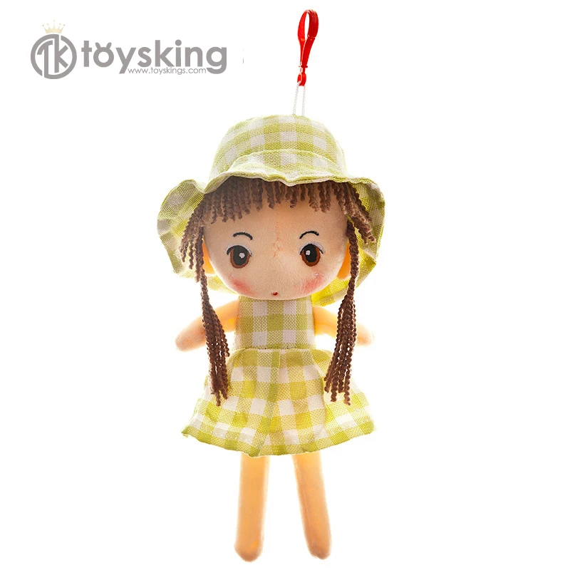 TK Best made custom OEM plush stuffed rag doll handmade soft cloth doll with customized fabric