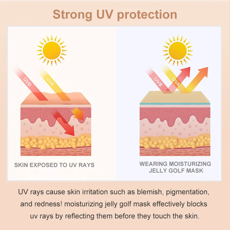 Sun UV Protection Patch for Face Golf Patches Mul-tifunctional Face Patches for Men Women Outdoor Sports