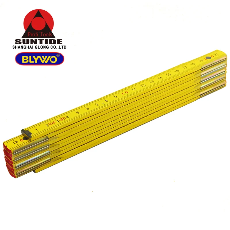 2m 10 Folds Wooden Folding Ruler with metric scale