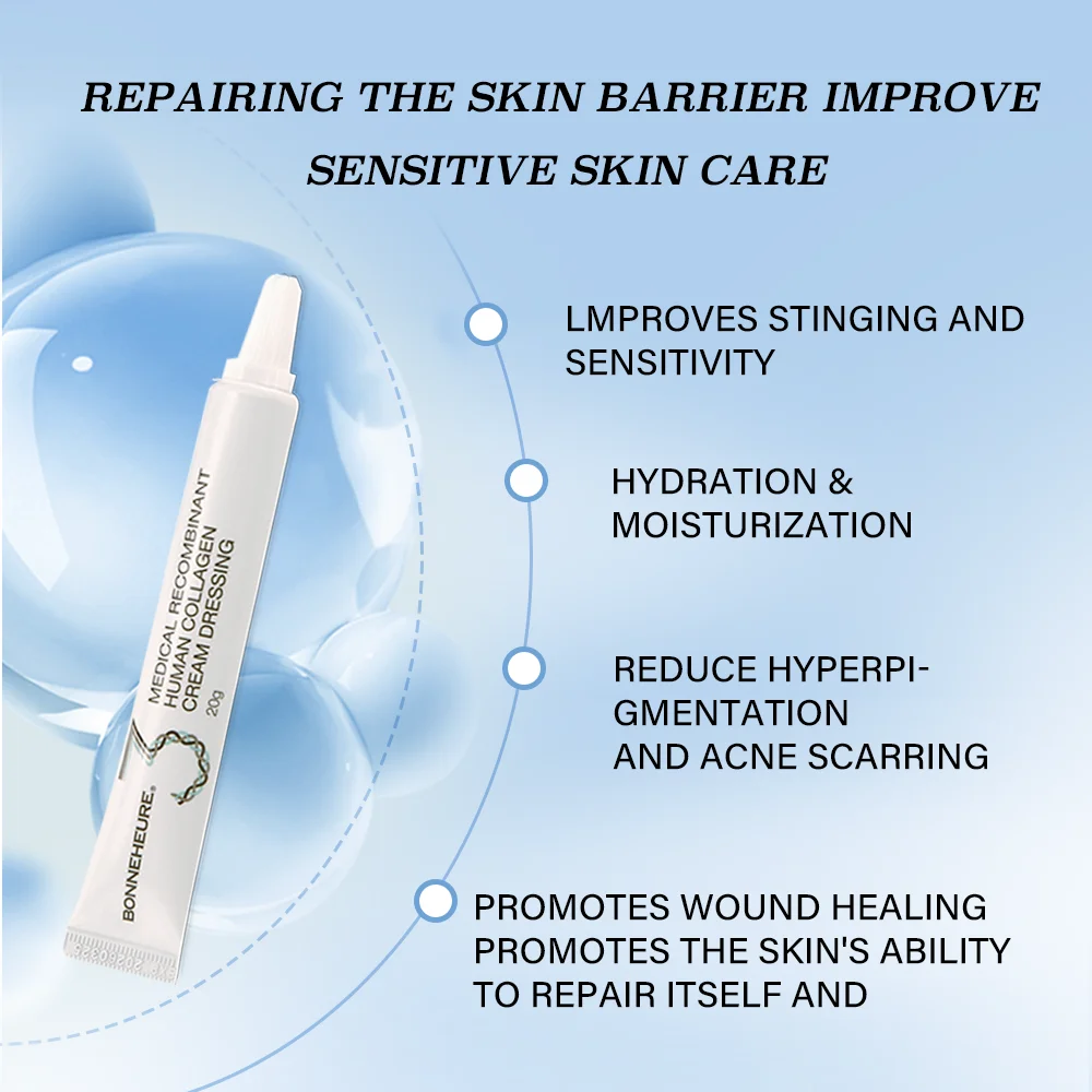 Plastic Surgery Medical Grade Humanized Type III Collagen Sterile Care Repair Dressings Cream for PMU Microblading Aftercare