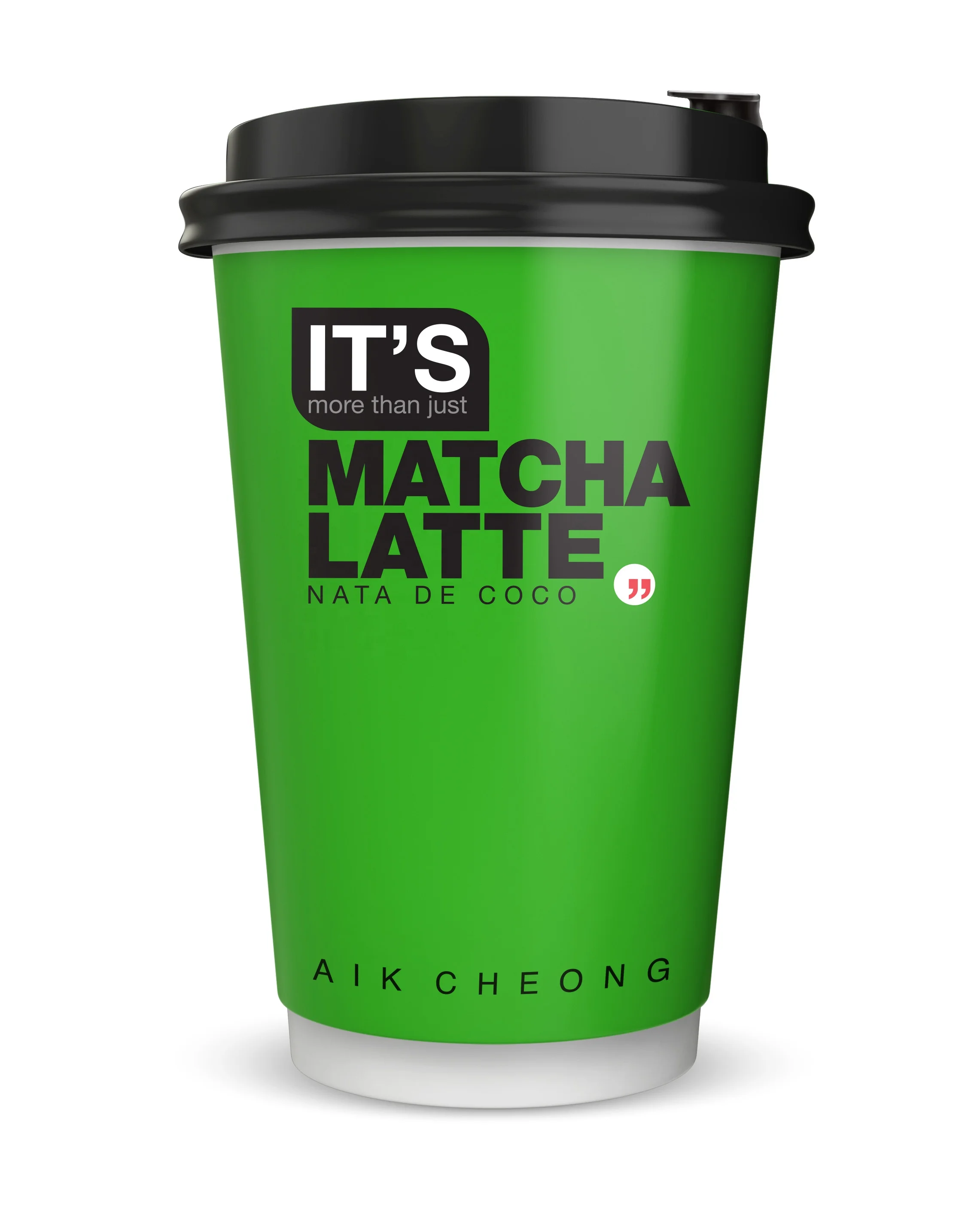 Чай с маття Aik Cheong Instant премикс напиток (больше всего) латте натой де коко Малайзия (чашка захвата и