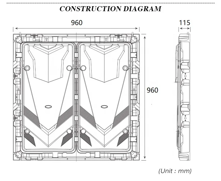 
Outdoor P5 LED Display of 960x960mm Die Casting Aluminum Panel Cabinet for Fixed and Rental Use 