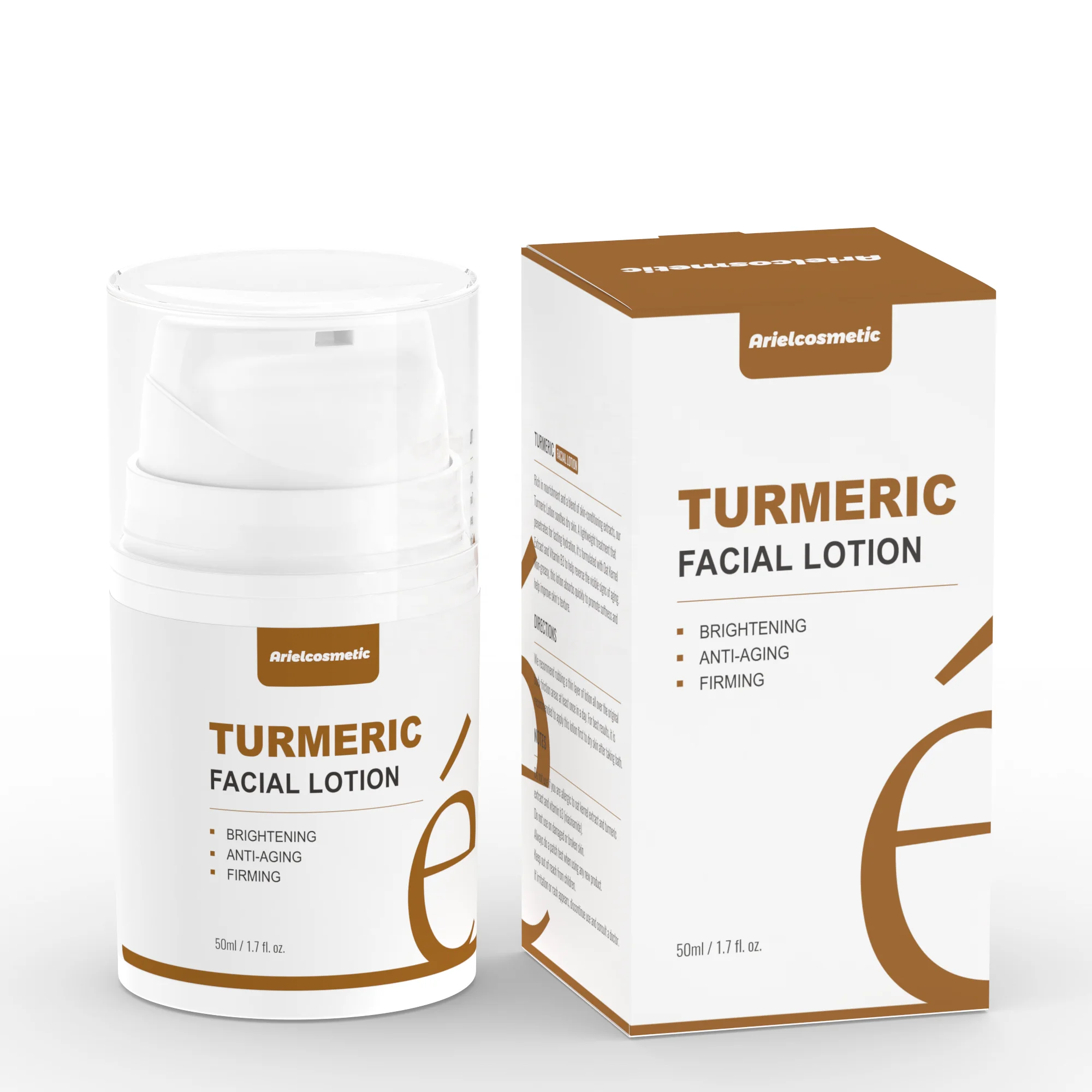 OEM/ODM Private Label 50ml Brightening Turmeric Facial Lotion