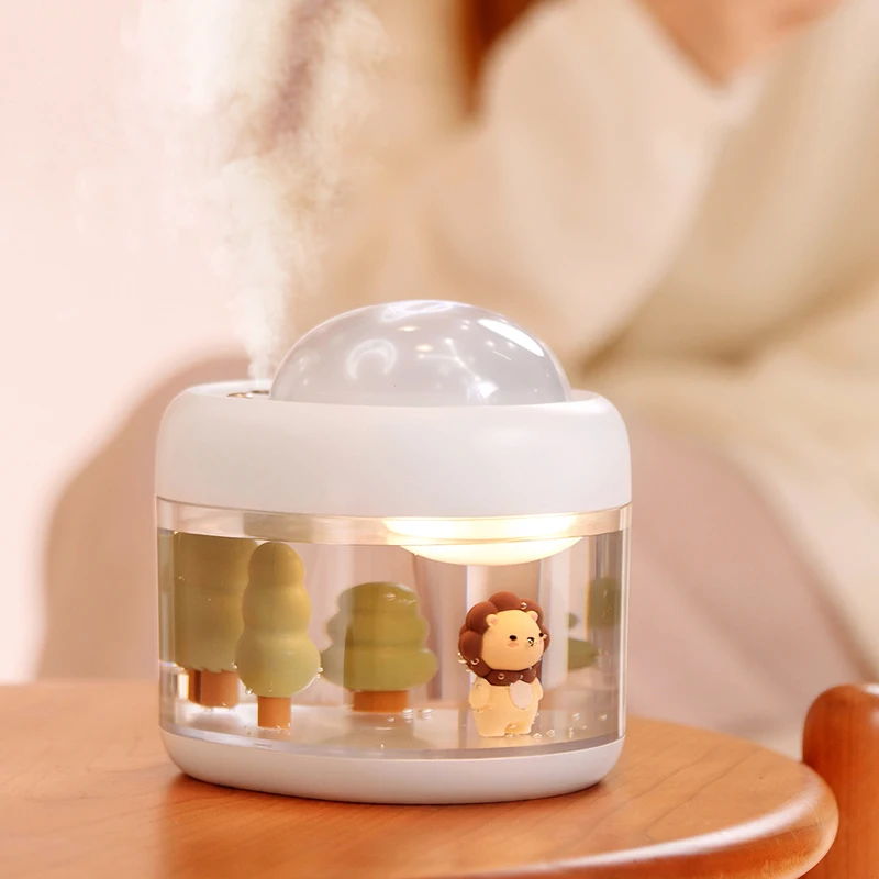 New Product Ideas 2021 Humidifier 500ml Colorful Night Light Cute Pink Humidifier