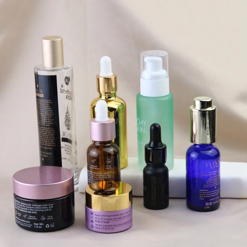 Hot Sale empty round 15ml 30ml 50ml matte black glass container lip balm jars cosmetic skincare cream jar with lid (GSB02)