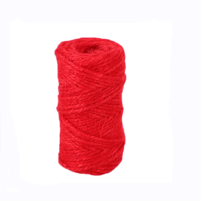 2 mm 100 Meters Raw Natural Hemp Bulk Jute Craft Twine Burlap String Rope for Home Garden Gift Wrapping Decorations