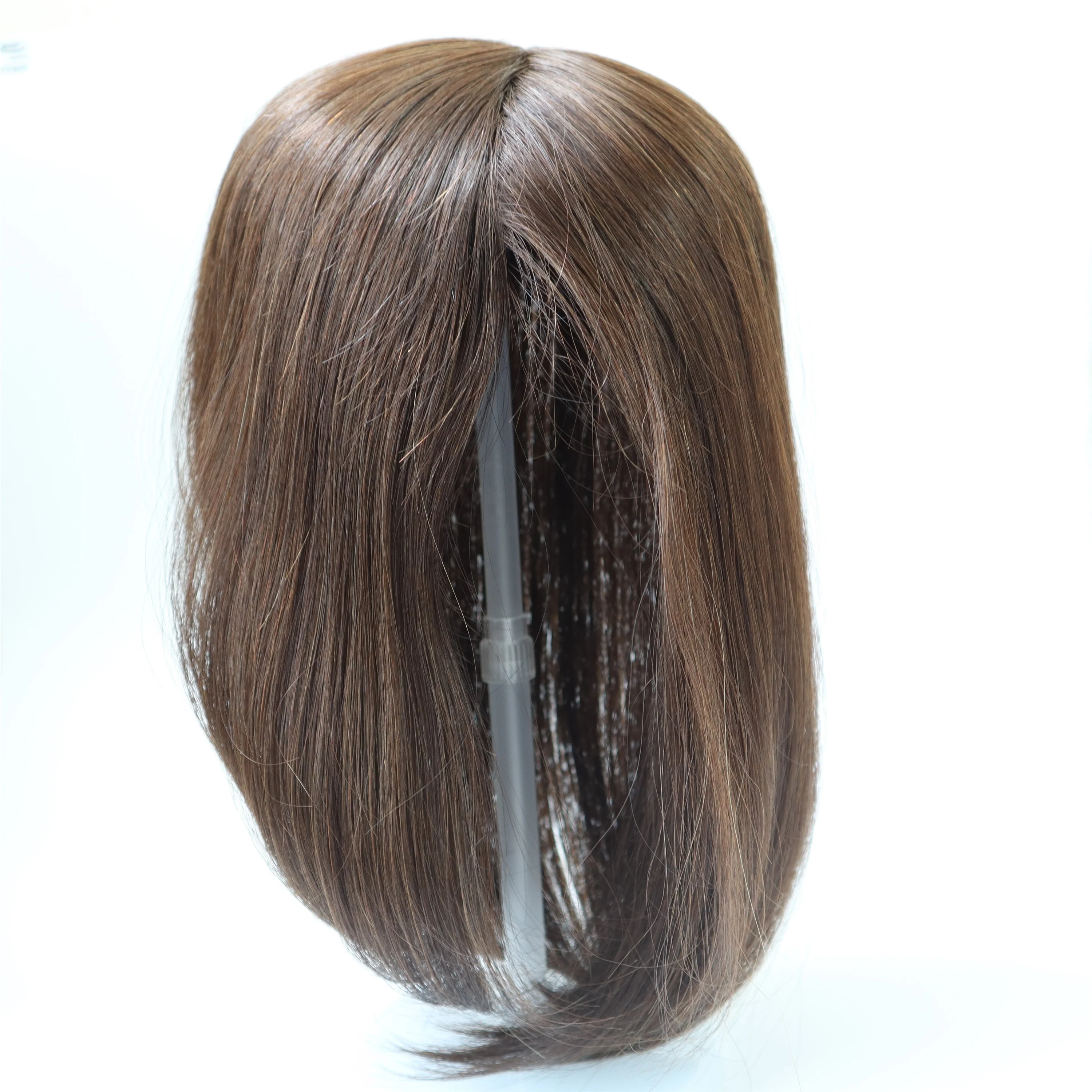 Натуральные волосы для женщин, 14 дюймов, высокое качество, с зажимами