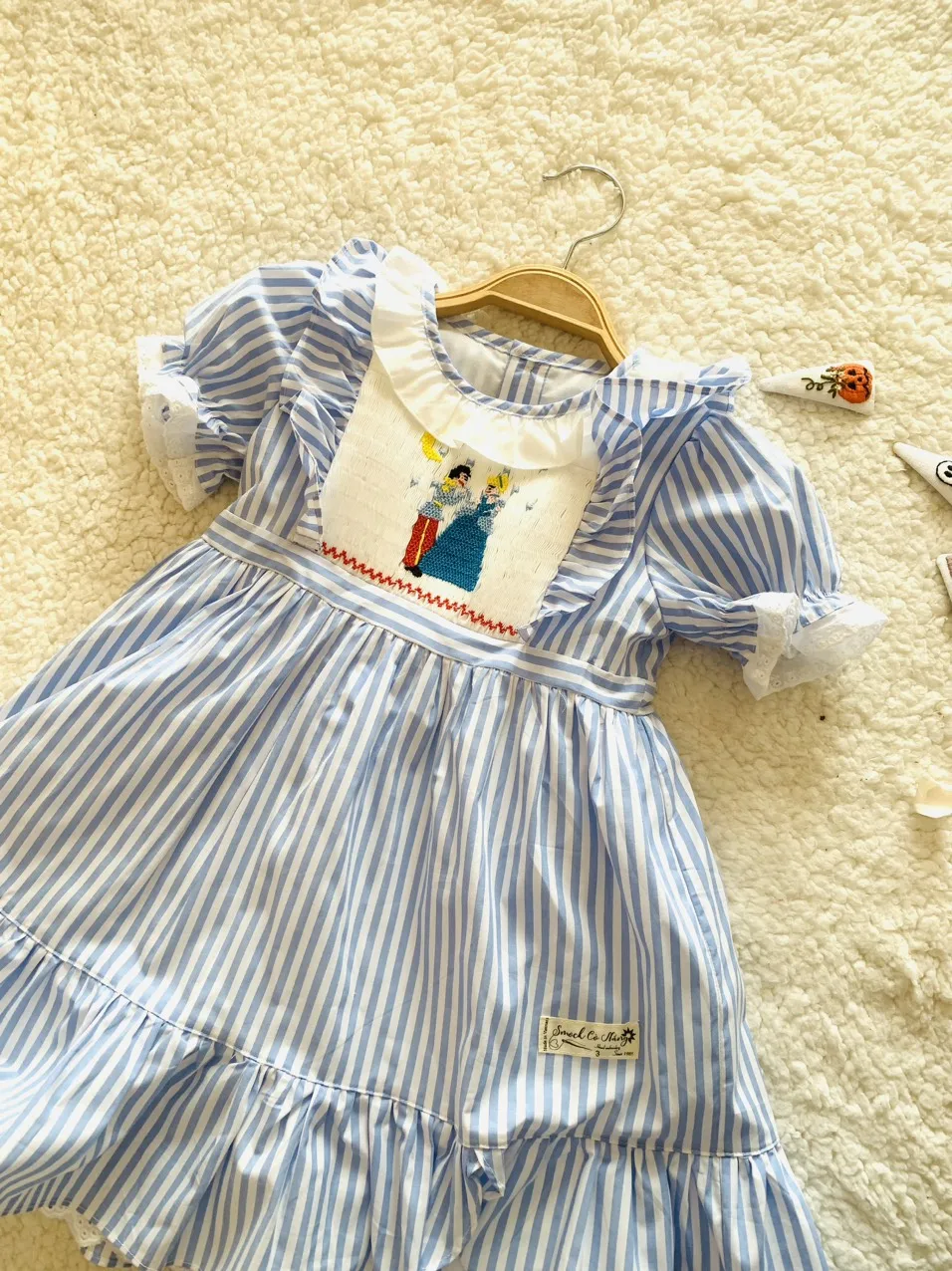 Smock Velvet Dress With Long Sleeves Girls Party Dresses Princess Children Cheap Price  Luxury Using For Baby Girl Baby.