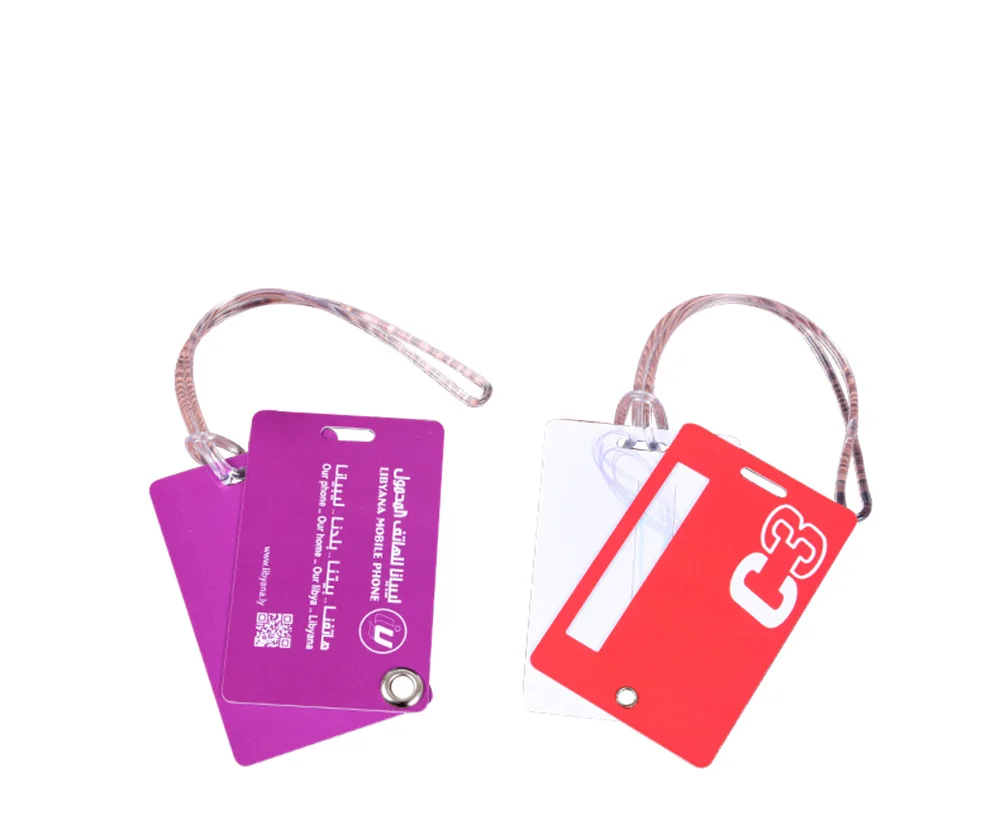 Factory Manufacture Various Custom Made Loop Strap Sublimation  PVC Luggage Tag travel tags luggage tag custom logo