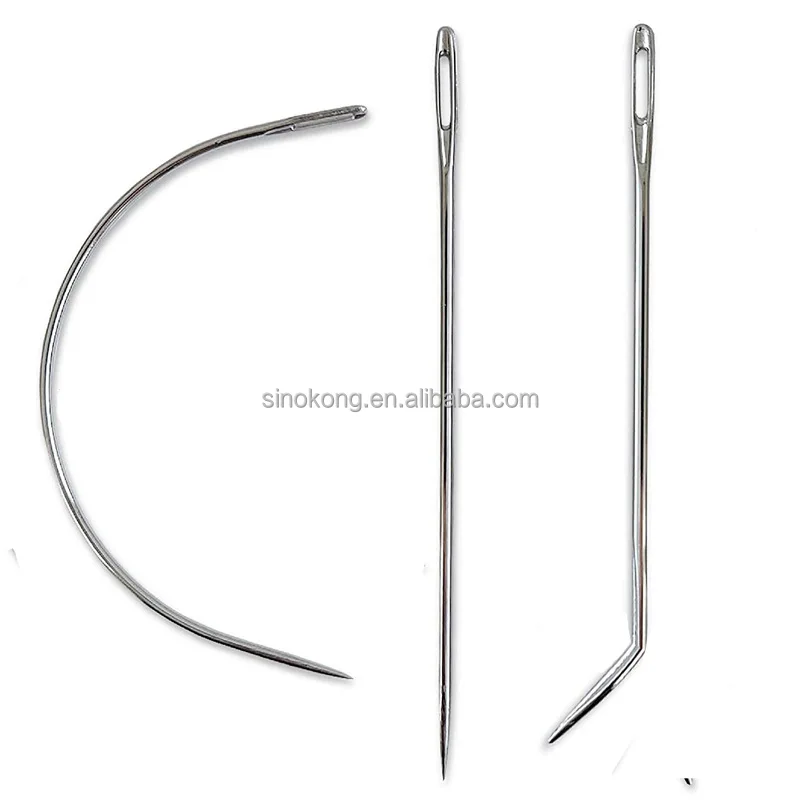 Wholesale C I J Style Curved Hair Weaving Weft Weave Sewing Needle Hair Extension Tools