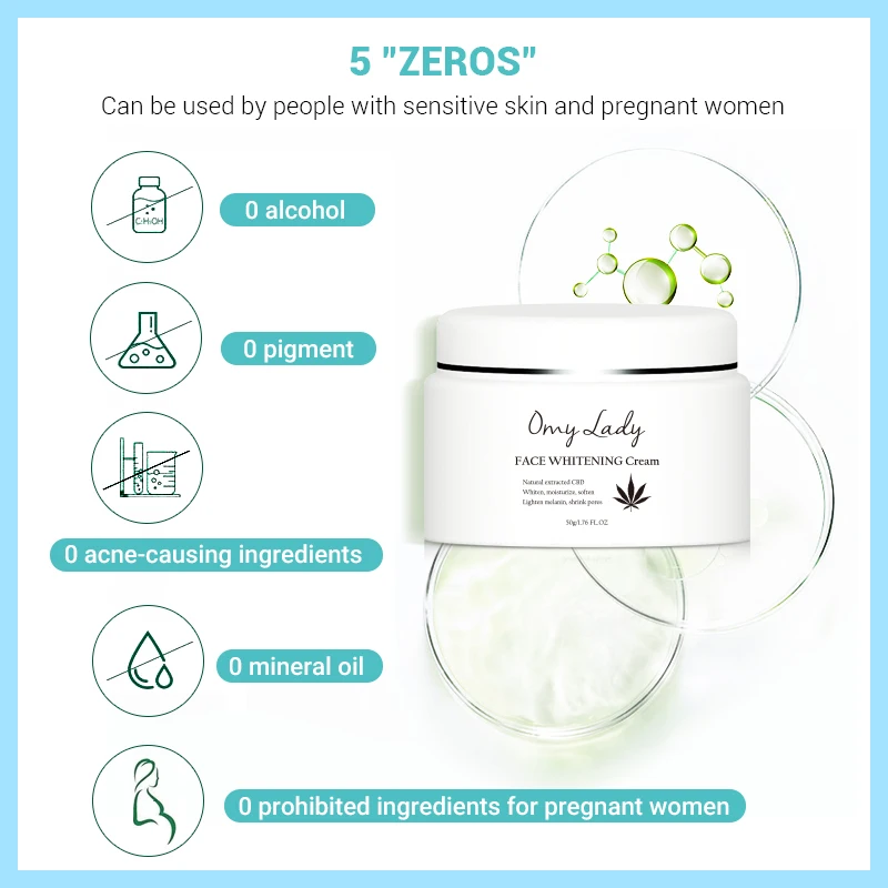 omy lady hemp oil skin care kit face and body whitening cream