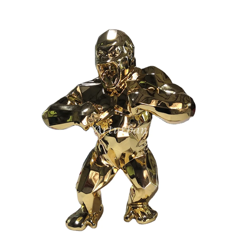 geometric home decoration gorilla statue King kong sculpture