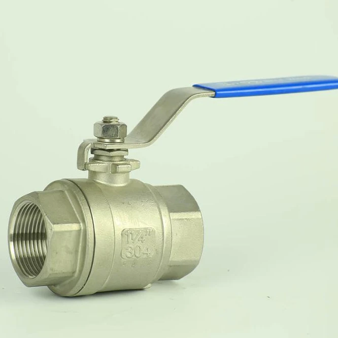 DN15-DN25  SS 2 pc din bspp Female Threaded Stainless Steel Ball Valve