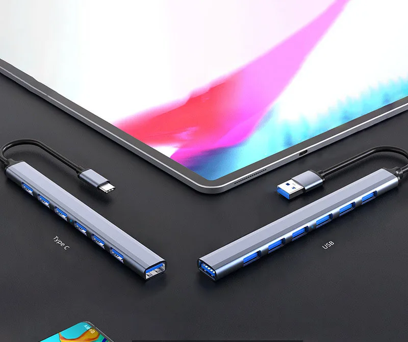 USB 3 0 типа C док-станция многопортовый концентратор многофункциональный 7 в 1 мобильный телефон