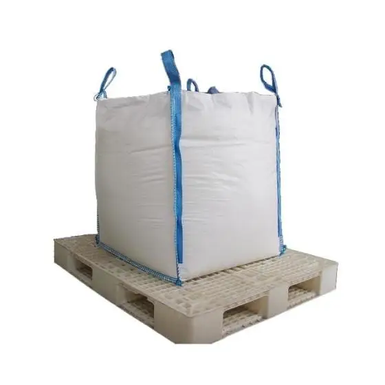 Jumbo bulk big bags are used for cement fertilizer animal feed and food materials  PP  woven bags with four stong loops