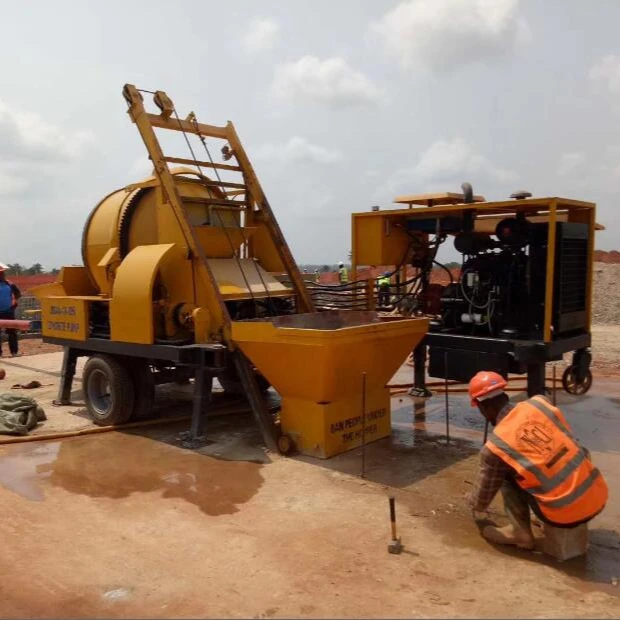Concrete Pump with Mixer 40m3/H Capacity Construction Machinery Cement Concrete Pump