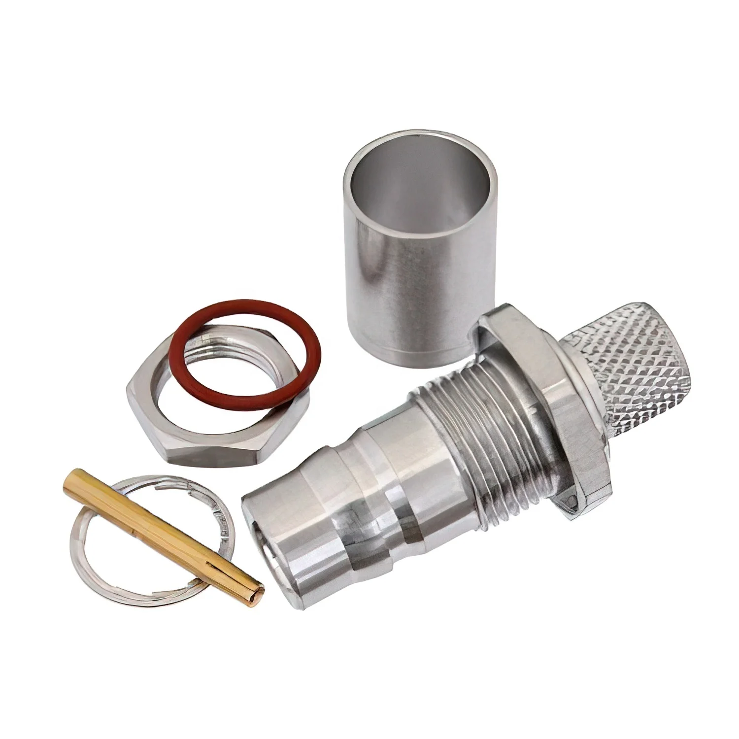 QN Female Bulkhead Connector Crimp/Solder Attachment For RG214 RG225