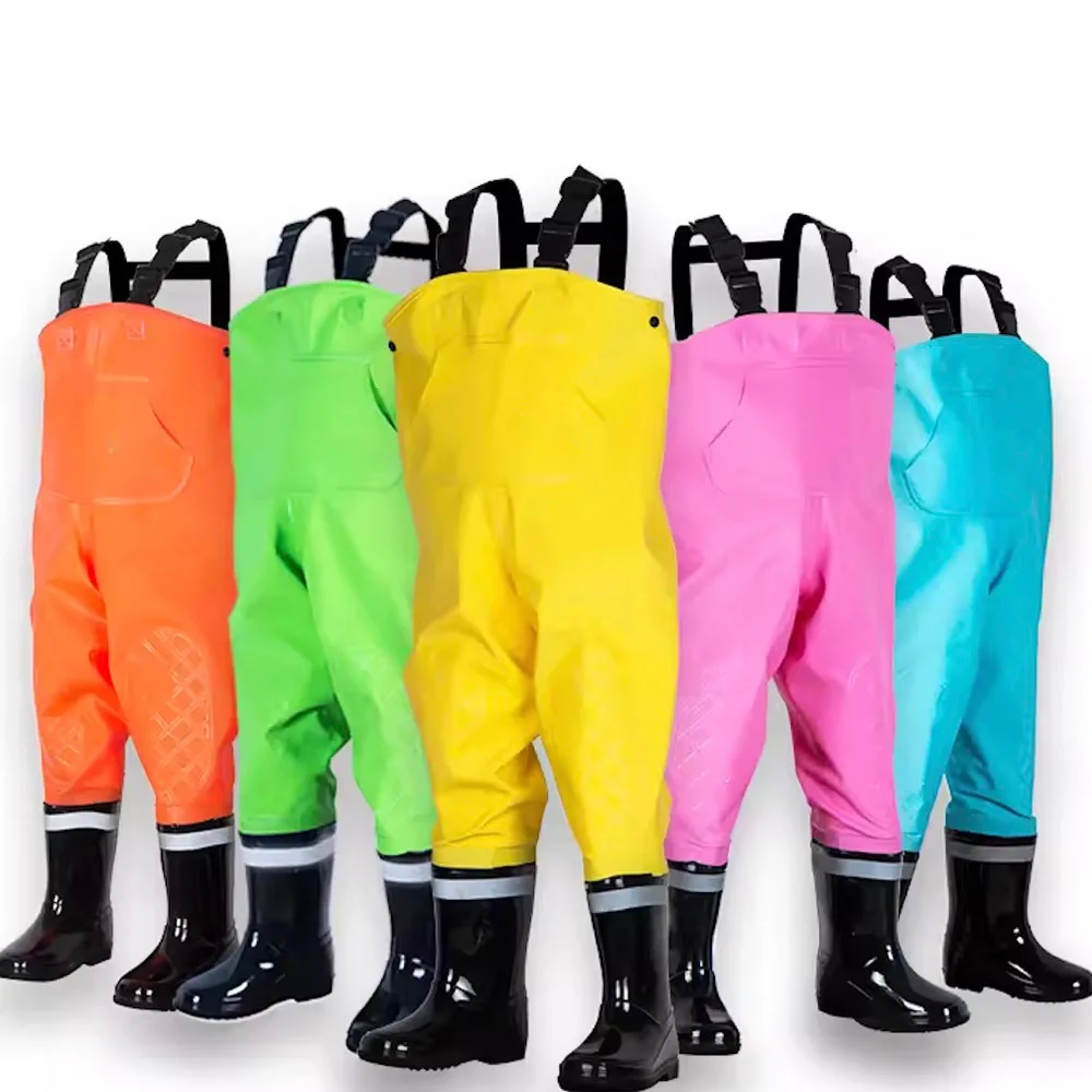 High Quality  Children Play Waterproof Chest Wader PVC Outdoor Breathable Fly Fishing Durable