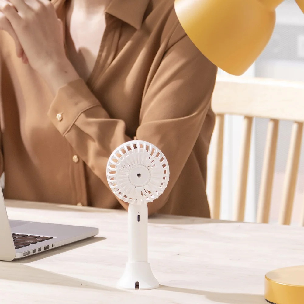 2022 Portable Handheld Fan Cooling USB Mini Fan Desktop Quiet 3 Gear Fan Rechargeable